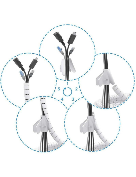 Organizador de Cables en Espiral Aisens A151-0919/ 3m