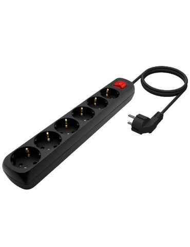 Regleta con Interruptor Aisens A154-0536/ 6 Tomas de Corriente/ Cable 1.4m/ Negro 2