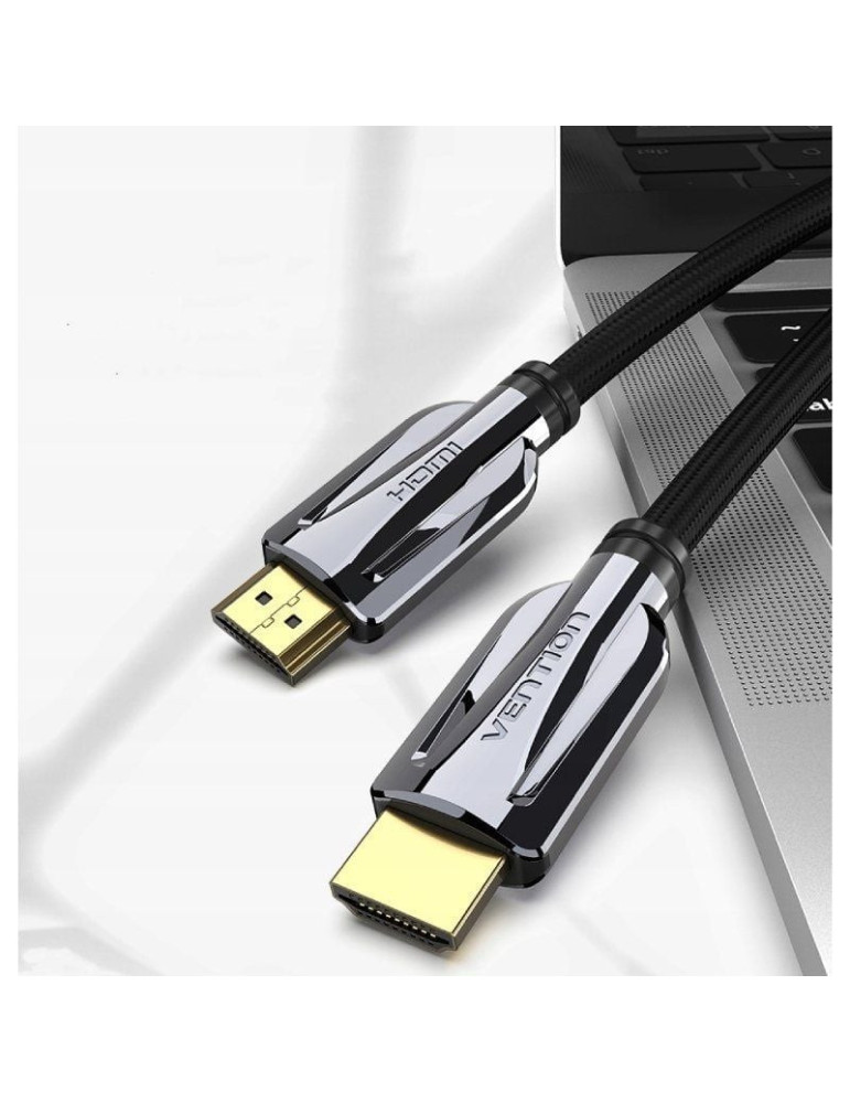 Cable HDMI 2.1 8K Vention AALBH/ HDMI Macho - HDMI Macho/ 2m/ Gris y Negro
