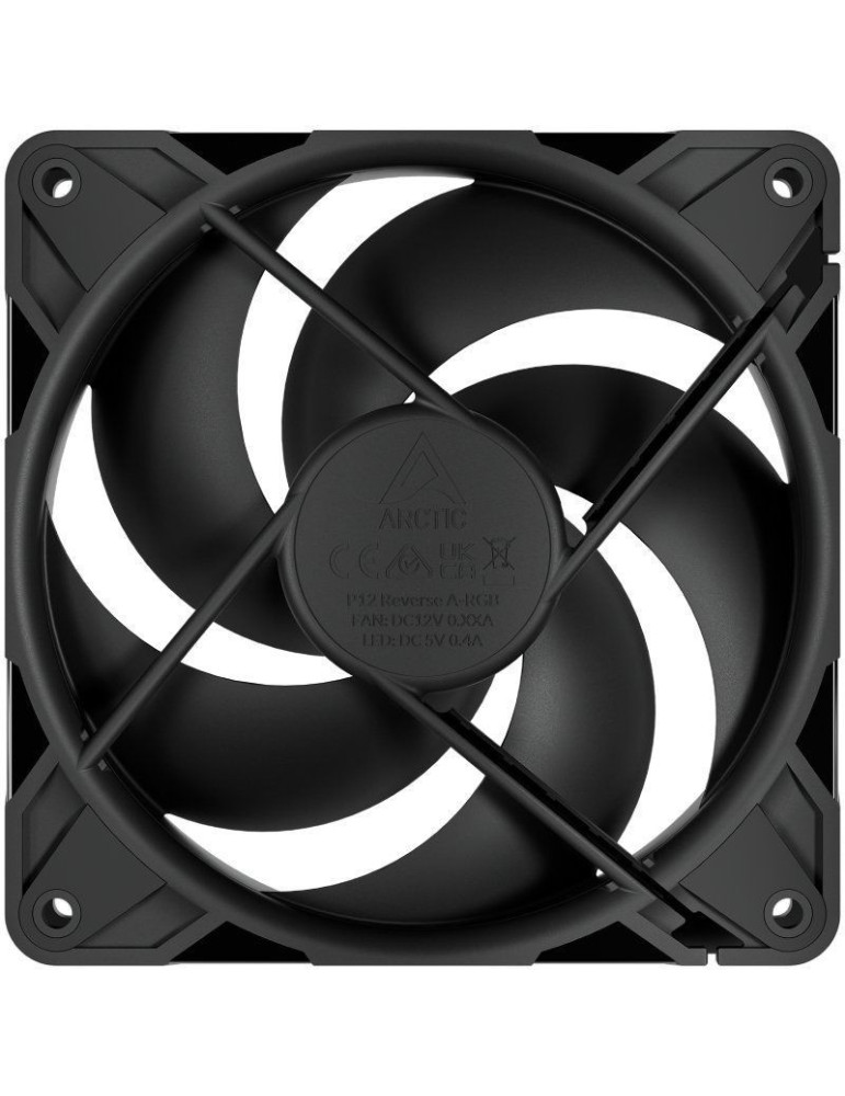 Ventilador Arctic P12 Pro Reverse/ 12cm/ Negro