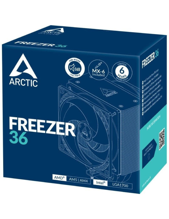 Ventilador con Disipador Arctic Freezer 36/ 12cm
