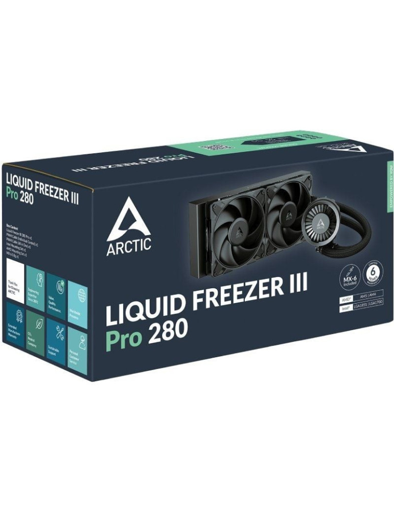 Sistema de Refrigeración Líquida Arctic Liquid Freezer III Pro 280/ Negro