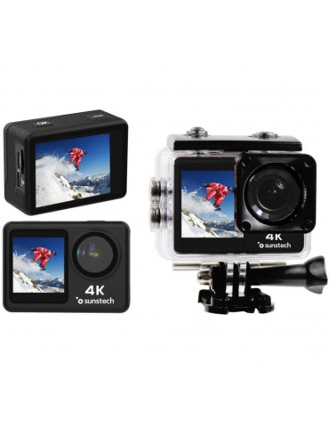 Cámara Digital Deportiva Sunstech Adventure 4K/ 16MP/ Ángulo de visión 170 / Negra