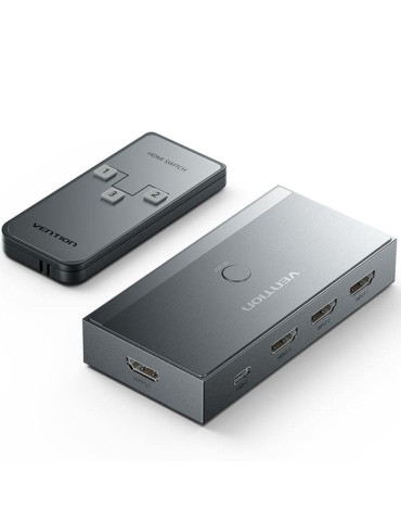 Switch Conmutador 8K HDMI 2.1 Vention AKRH0 HDMI Hembra/ 3x HDMI Hembra/ 1x USB Tipo-C DP