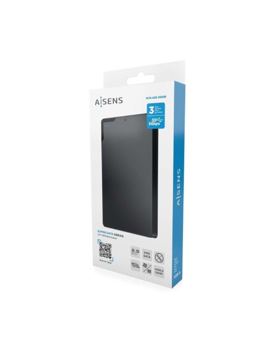 Caja Externa para Disco Duro de 2.5" Aisens ASE-2520B/ USB 3.1/ Sin tornillos
