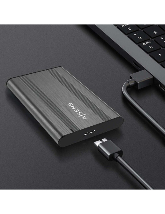 Caja Externa para Disco Duro de 2.5" Aisens ASE-2526GR/ USB 3.1/ Sin tornillos