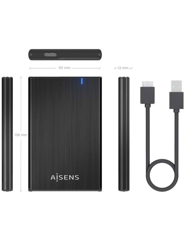 Caja Externa para Disco Duro de 2.5" Aisens ASE-2528B/ USB 3.1