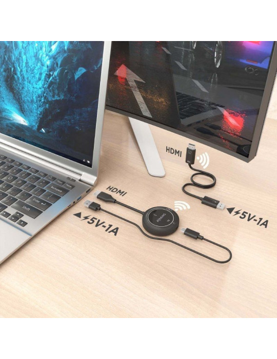 Adaptador/Transmisor de vídeo inalámbrico HDMI Aisens ASWL-H2K30M002-BK