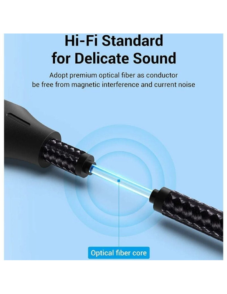 Cable de Audio de Fibra óptica Vention BAVHN/ 15m/ Gris