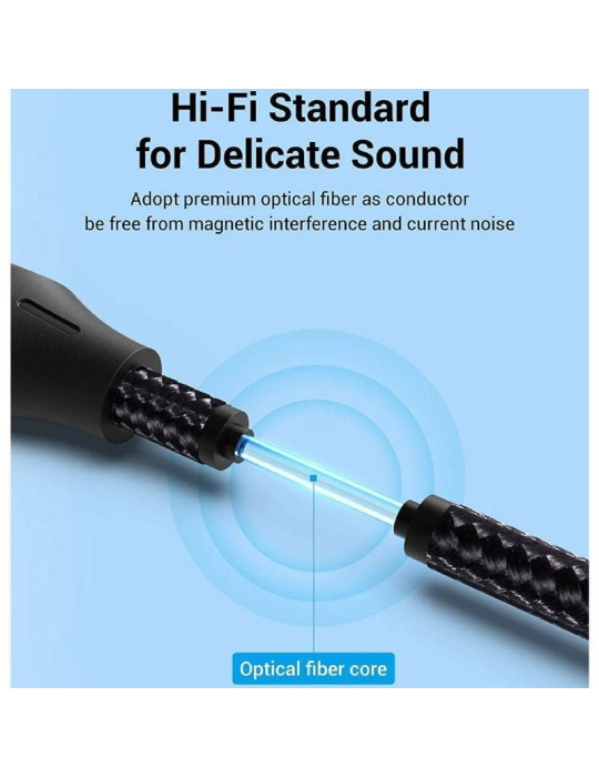 Cable de Audio de Fibra óptica Vention BAVHN/ 15m/ Gris