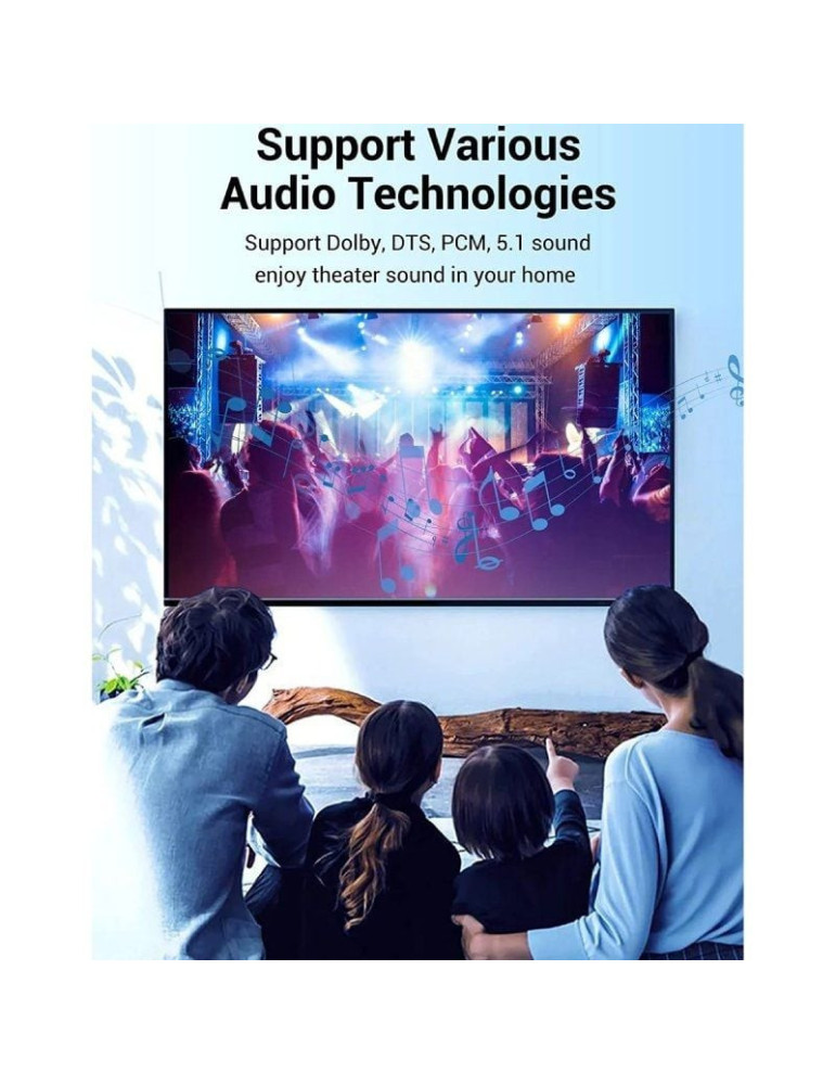 Cable de Audio de Fibra óptica Vention BAVHN/ 15m/ Gris