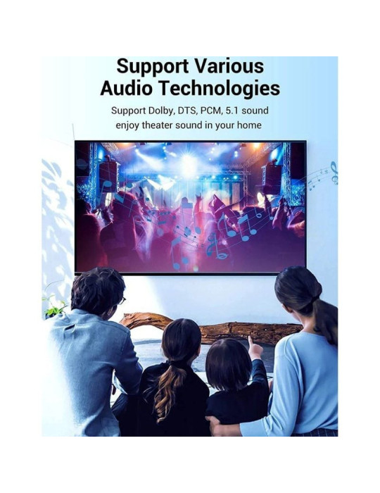 Cable de Audio de Fibra óptica Vention BAVHN/ 15m/ Gris