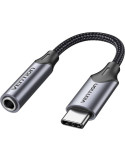 Adaptador Audio Vention BGMHA/ Jack 3.5 Hembra - USB Tipo-C Macho/ 10cm/ Gris