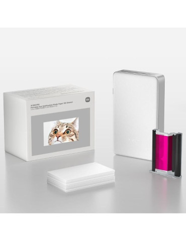 Papel Fotográfico para Sublimación Xiaomi Portable Dye-Sublimation Photo Paper/ 5 x 7.6cm/ 50 Hojas