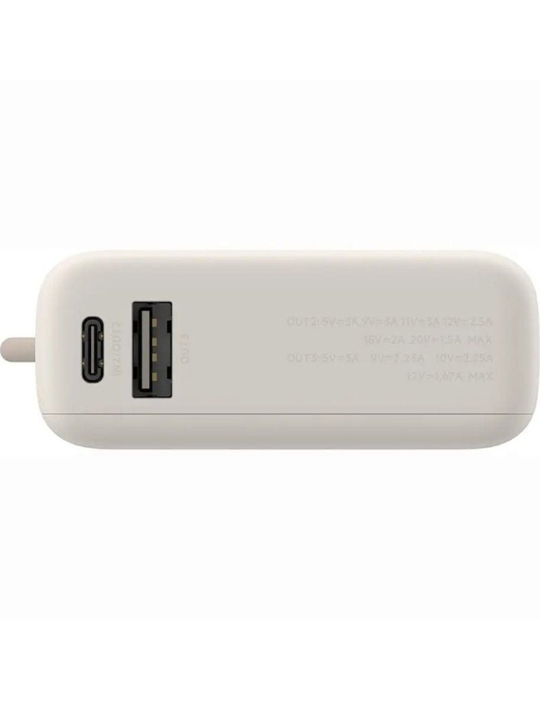 Powerbank 10000mAh Xiaomi 33W Power Bank Integrated Cable/ 33W/ Beige/ Incluye Cable USB Tipo-C