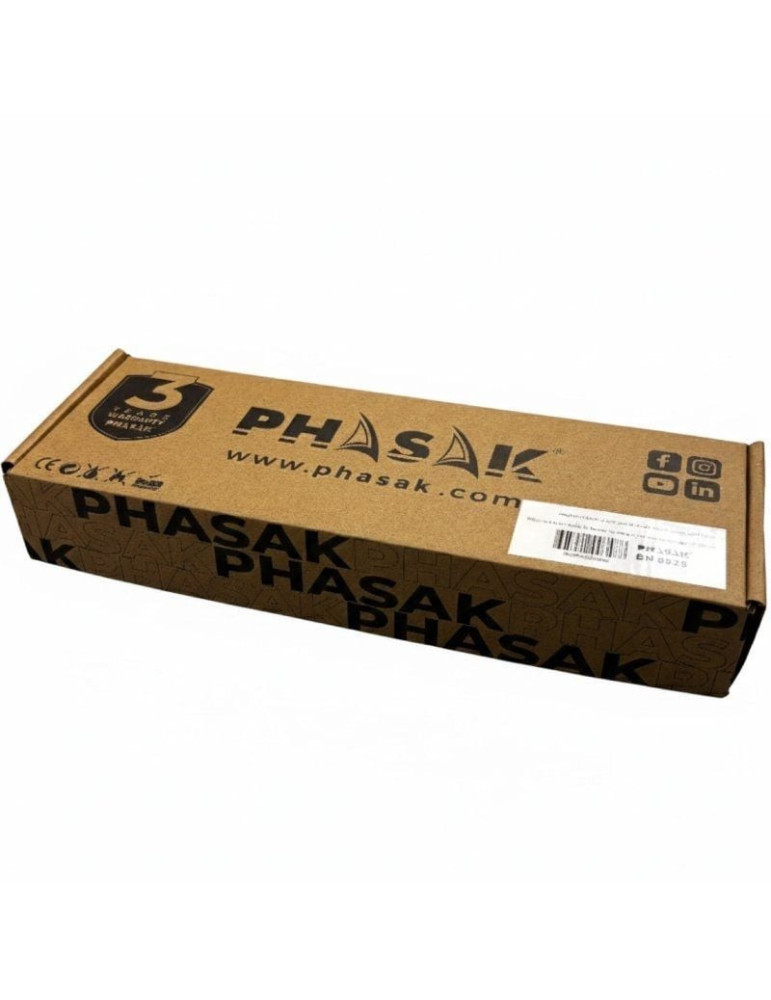 Regleta con Interruptor Phasak BN 0825/ 5 Tomas de Corriente/ Cable 1.8m/ Azul