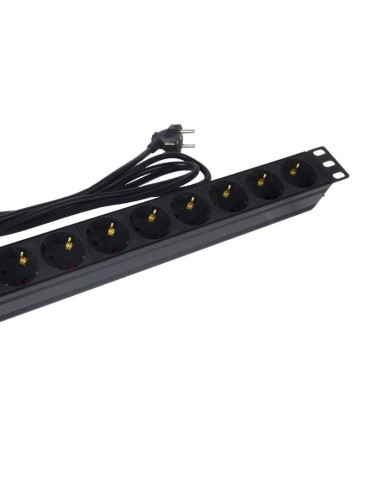Regleta con Interruptor Phasak BNS 1518/ 8 Tomas de Corriente/ Cable 1.5m/ Negro 2