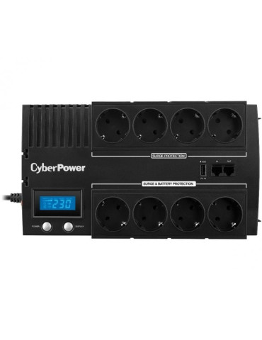SAI Línea Interactiva Cyberpower BR1000ELCD/ 1000VA-600W/ 8 Salidas/ Formato Bloque 2