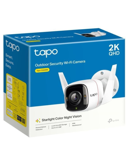 Cámara de Videovigilancia TP-Link Tapo C320WS/ Visión Nocturna/ Control desde APP