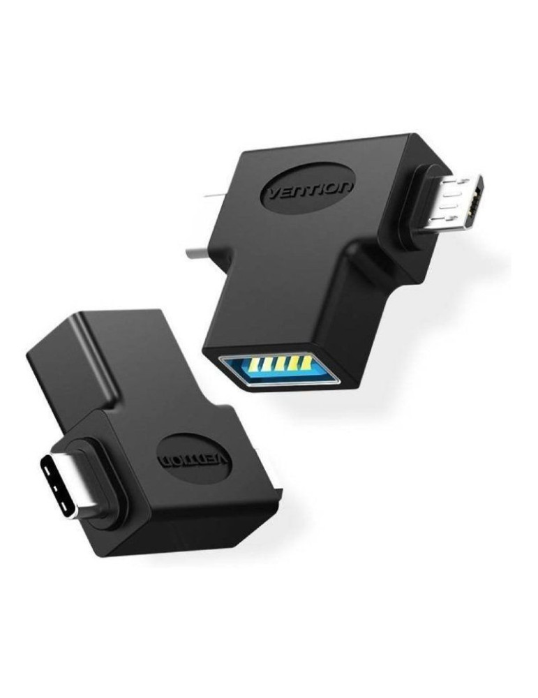 Adaptador USB 3.0 Vention CDIB0/ USB Tipo-C Macho - MicroUSB Macho