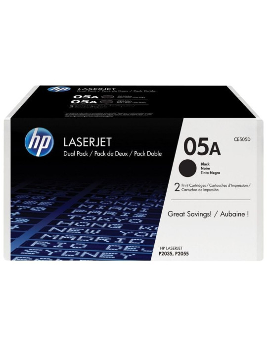 Tóner Original HP n 05A Multipack/ 2x Negro