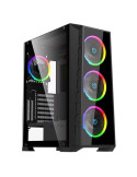 Caja Gaming Semitorre Hiditec MH12 GLASS