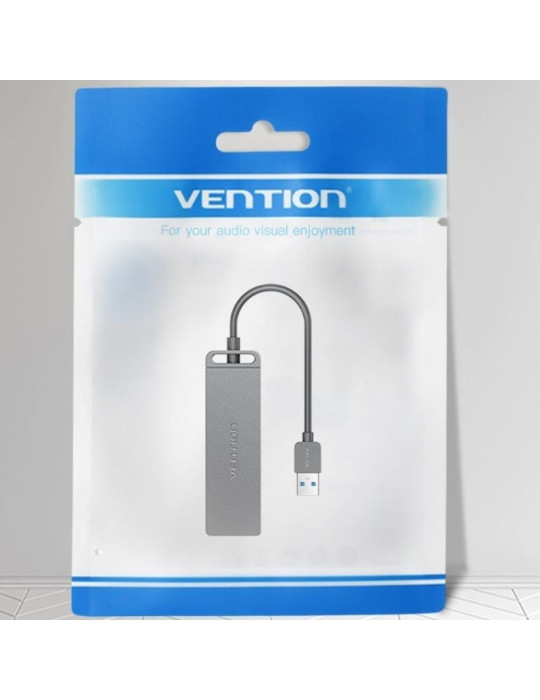 Hub USB 3.0 Vention CHLHB/ 4xUSB/ 1xMicroUSB PD/ Gris