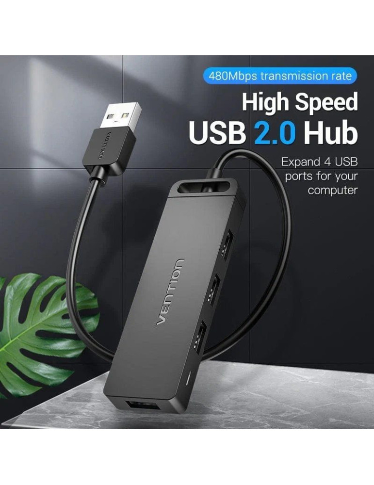 Hub USB 2.0 Vention CHMHB/ 4xUSB/ 1xMicroUSB PD