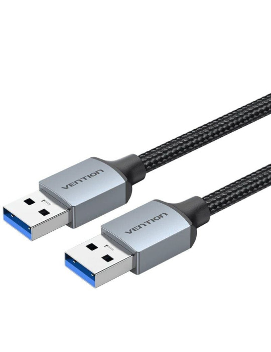 Cable USB 3.0 Vention CTSHF/ USB Macho - USB Macho/ 5Gbps/ 1m/ Negro