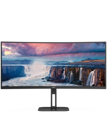 Monitor Profesional Ultrapanorámico Curvo AOC CU34V5C/BK 34"/ WQHD/ Multimedia/ Negro