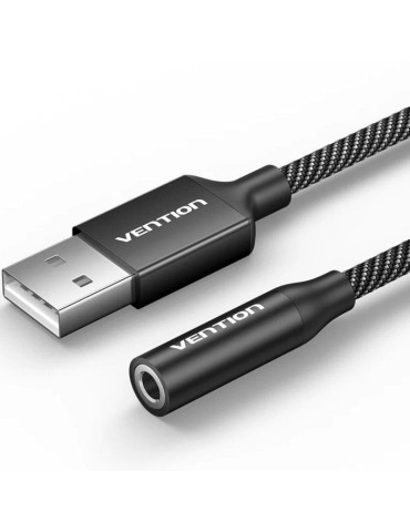 Conversor Vention CVEBC/ Jack 3.5 Hembra - USB Macho/ 1m/ Gris