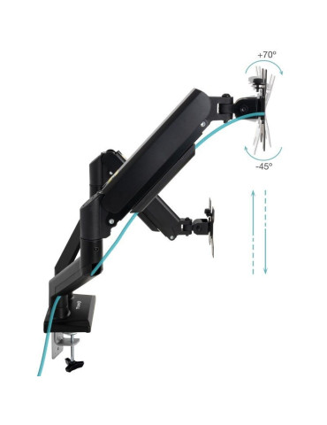 Soporte de Mesa para 2 Monitores TooQ DB1434TNR-B/ Giratorio/ Inclinable/ hasta 10kg 2