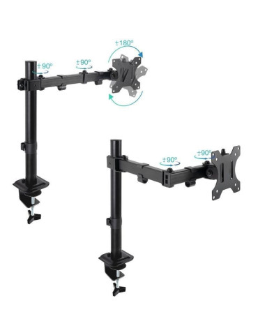 Soporte de Mesa para Monitor TooQ DB1801TN-B/ Giratorio/ Inclinable/ hasta 8kg 2