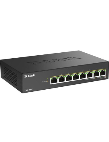 Switch D-Link DMS-108P/E 8 Puertos/ RJ-45 Gigabit 10/100/1000 PoE 2