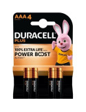 Pack de 4 Pilas AAA Duracell Plus Power Boost DPBLR3B4/ 1.5V/ Alcalinas