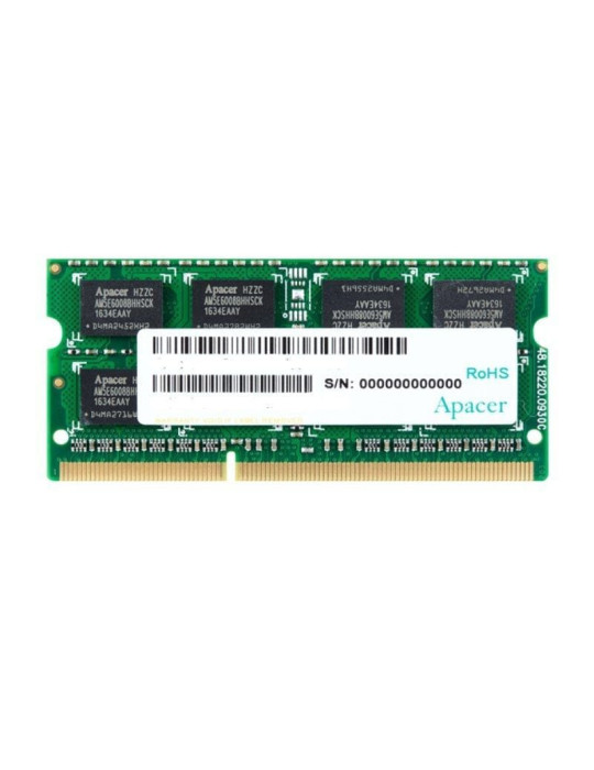Memoria RAM Apacer DS.04G2K.KAM 4GB/ DDR3/ 1600MHz/ 1.5V/ CL11/ SODIMM