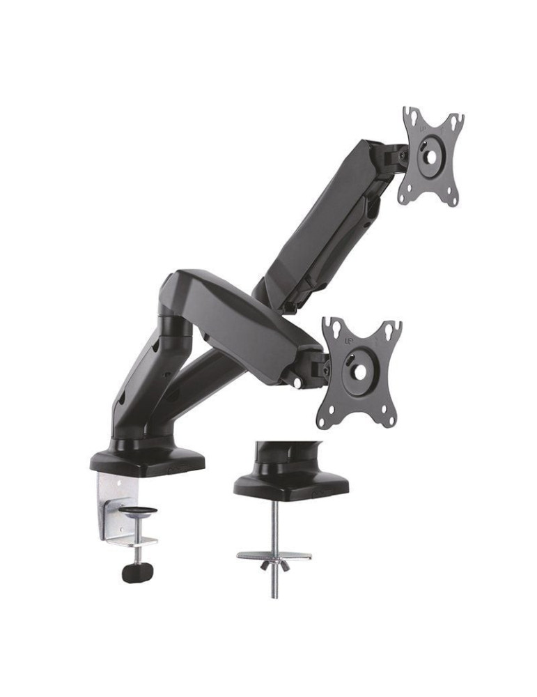 Soporte de Mesa con Contrapeso para 2 Monitores Aisens DT27TSR-045/ Giratorio/ Inclinable/ hasta 9kg