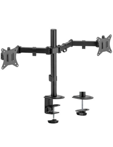 Soporte de Mesa para 2 Monitores o TV Aisens DT32TSR-149/ Giratorio/ Inclinable/ hasta 9kg