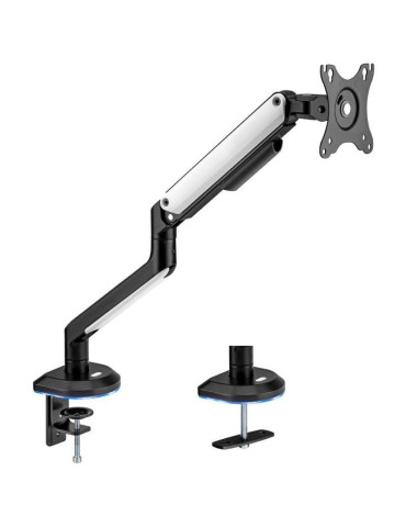 Soporte de Mesa Gaming con Contrapeso para Monitor Aisens DT32TSR-295/ Giratorio/ Inclinable/ hasta 9kg/ con Iluminación RGB