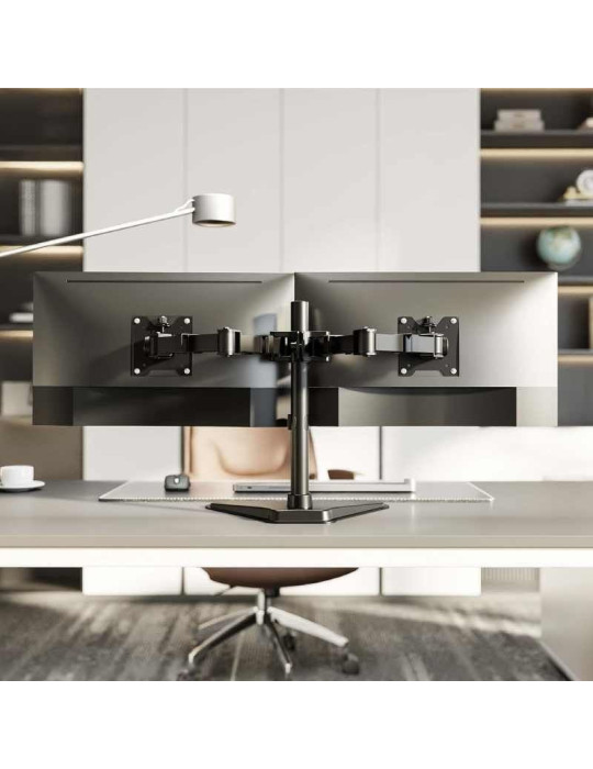 Soporte de Sobremesa para 2 Monitores Aisens DT35TSR-361/ Giratorio/ Inclinable/ hasta 20kg