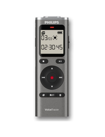 Grabadora de Voz Philips VoiceTracer DVT1170/ 20kHz/ Plata
