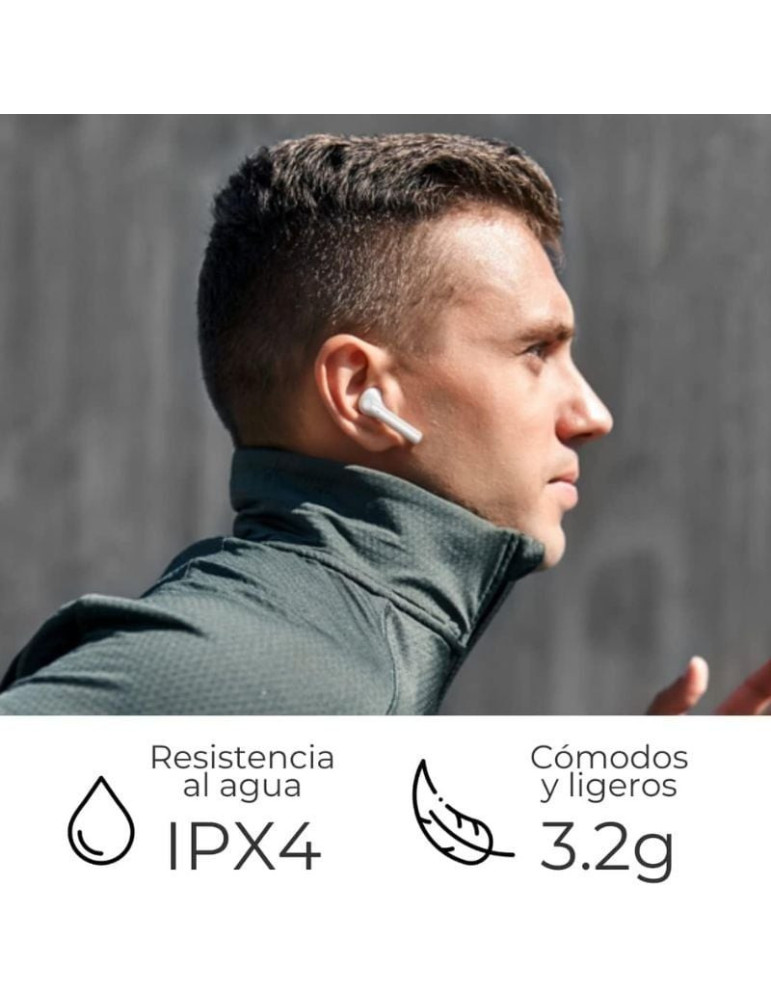 Auriculares Bluetooth ZTE Buds 2 con estuche de carga/ Autonomía 5h/ Blancos