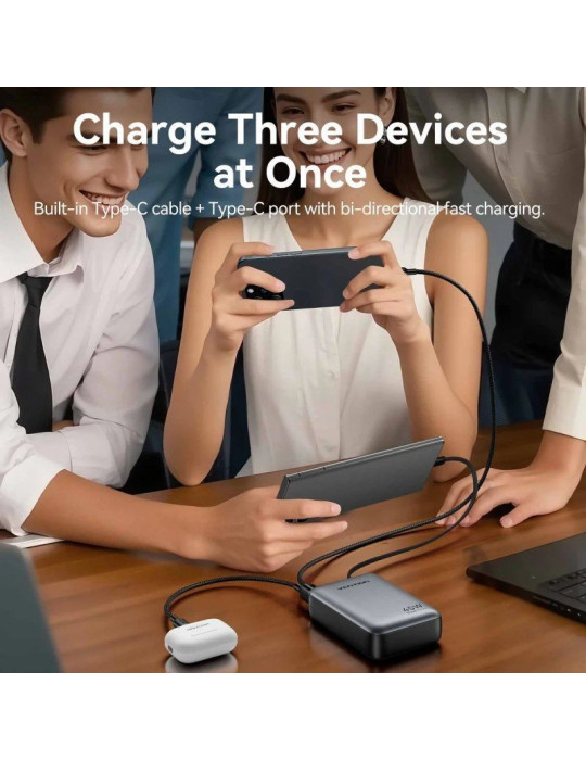 Powerbank 20000mAh Vention FHGH0/ 45W/ Gris/ Incluye Cable USB Tipo-C