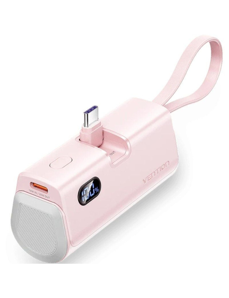 Powerbank 4800mAh Vention FHQP0/ 22.5W/ Rosa