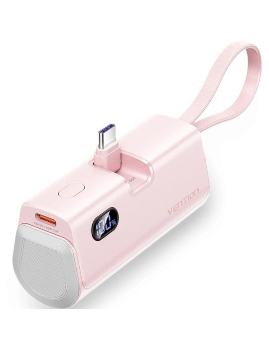 Powerbank 4800mAh Vention FHQP0/ 22.5W/ Rosa