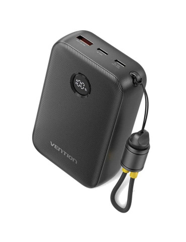 Powerbank 20000mAh Vention FKBB0-C/ 22.5W/ Negra/ Incluye Cable USB Tipo-C