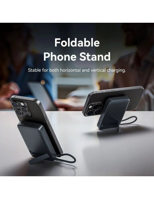 Powerbank 10000mAh Vention FKHH0/ 35W/ Wireless/ Gris/ Incluye Cable USB Tipo-C