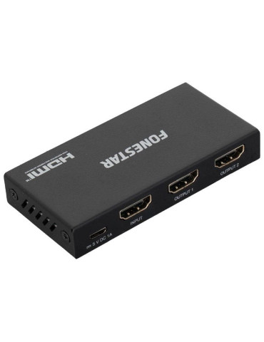 Duplicador HDMI Fonestar FO-22S2ED/ 2x HDMI Hembra - HDMI Macho