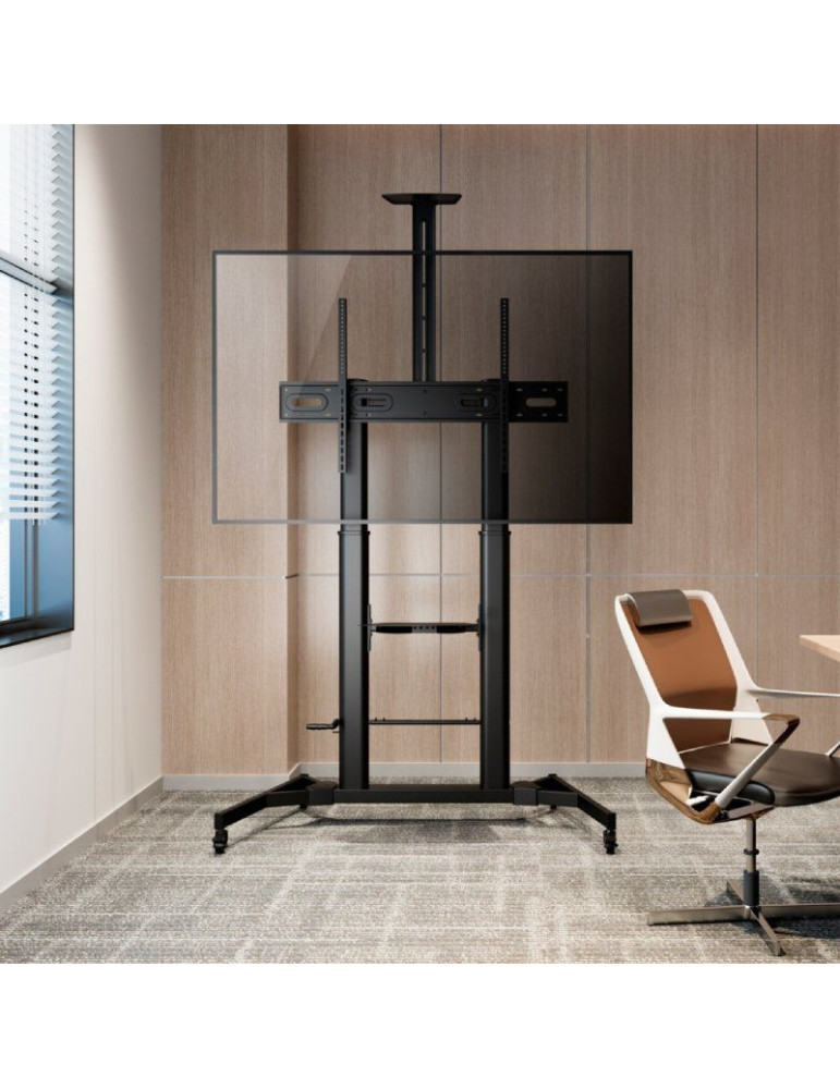 Soporte de Suelo Inclinable con Ruedas y Manivela Aisens FT100TE-171 para TV 60-100"/ hasta 100kg