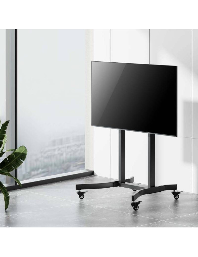 Soporte de Suelo Motorizado con Ruedas Aisens FTF100E-271 para TV de 55-100"/ hasta 120kg